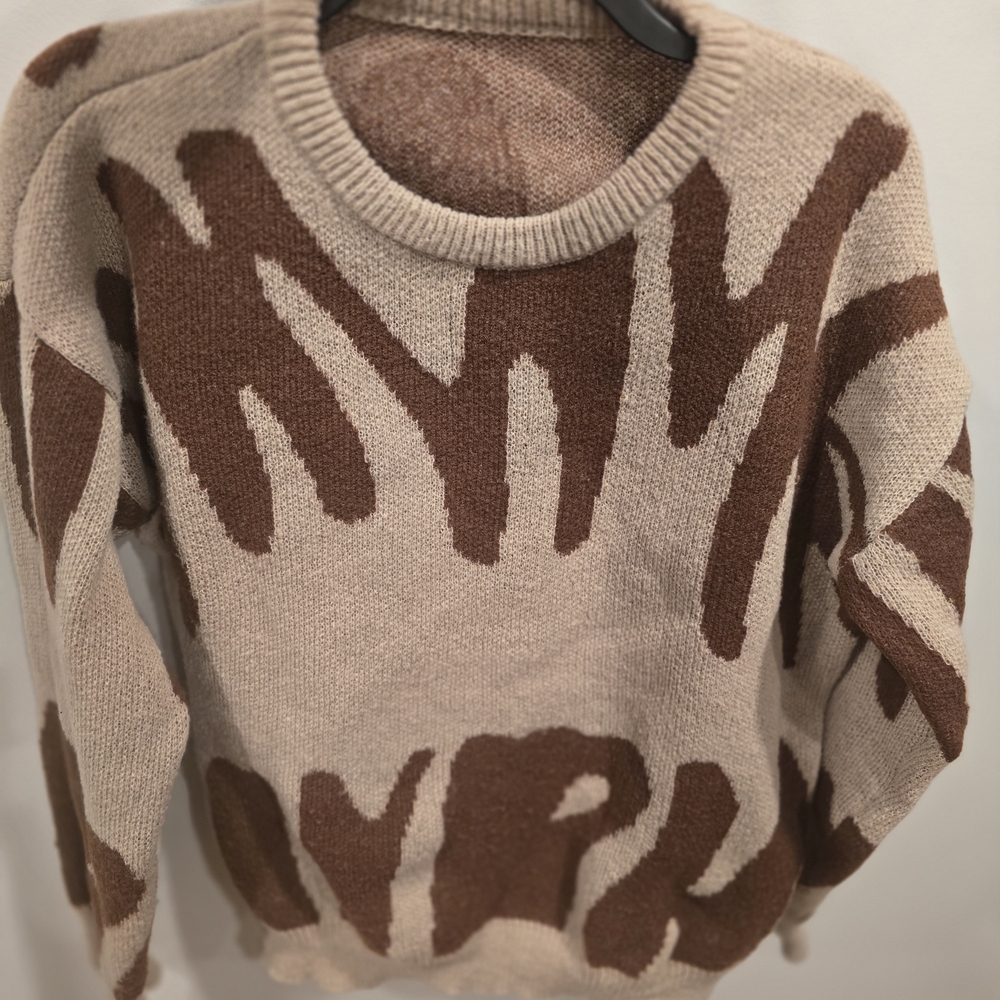 Stylish Brown and Tan Sweater
